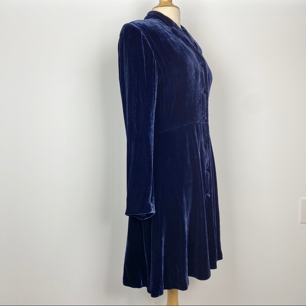 Beautiful dark blue velvet jacket by Eddie Bauer 6 - Picture 4 of 8